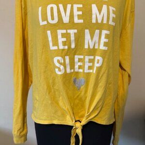 Yellow "if you love me, let me sleep" Shirt   8651
